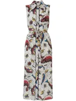 Karen Walker Oceanus Shirt Dress In White