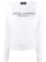 Dsquared2 Logo Print Sweatshirt In White