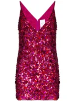 Ashish Sequin-embellished Mini Dress In Pink