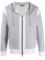 Balmain Logo Hoodie Sweatshirt In Grey