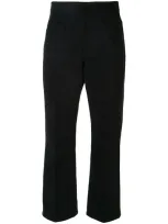 Jil Sander Pleated Detail Cropped Trousers In Blue