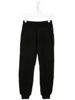 Philipp Plein Kids' Embossed Logo Track Pants In Black