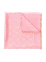 Gucci Kids' Gg Monogram Scarf In Pink