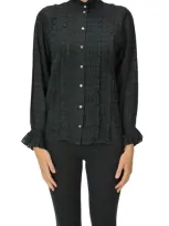 Soeur Ruched Shirt In Black