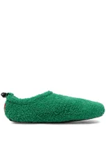 Undercover Faux-shearling Slippers In Green