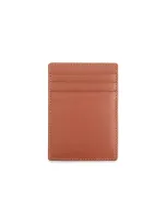 Royce New York Leather Magnetic Money Clip Wallet In Tan