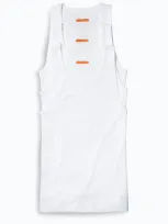 Heron Preston For Calvin Klein Organic Cotton Ribbed Vest Set In White