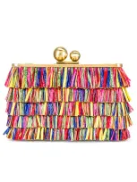 Olga Berg Carlita Carnivale Clutch In 碎花