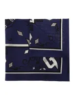 Givenchy Graphic Printed Scarf In Blue