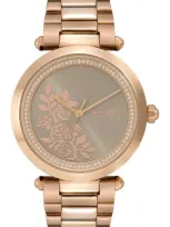 Olivia Burton Women's Signature Floral Ion Plated Carnation Gold-tone Stainless Steel Watch 34mm