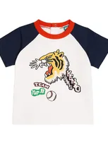 Kenzo Babies' Graphic-print Cotton T-shirt In Weiss