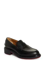 Christian Louboutin Urbino Calfskin Loafer In Black