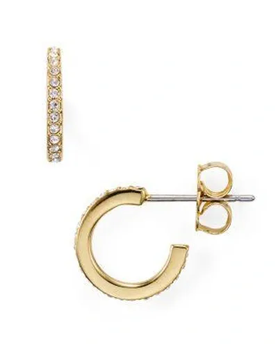 Nadri Pave Hoop Earrings In Gold