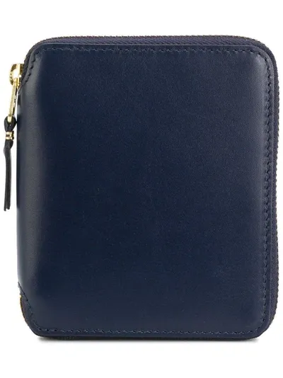 Comme Des Garçons Homme Deux Zipped Cardholder Wallet In Blue