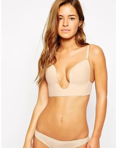 Fashion Forms Convertible Seamless U-plunge Bra In Neutral