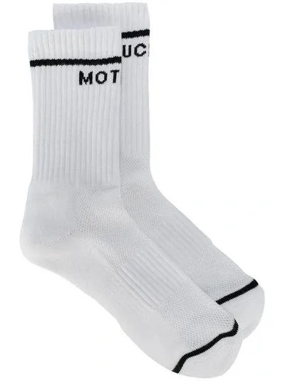 Mother Baby Steps Ankle Tube Socks In White