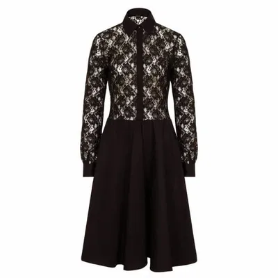 Sophie Cameron Davies Black Lace Midi Dress