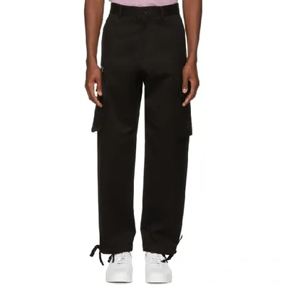 Versace Multi-pocket Trousers In Black