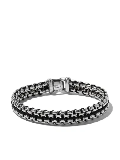 David Yurman Woven Box Chain Bracelet In Ssbk