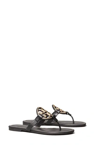 Tory Burch Miller Leather Sandals In Black