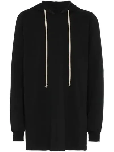 Rick Owens Sisyphus Drawstring Hoodie In Black