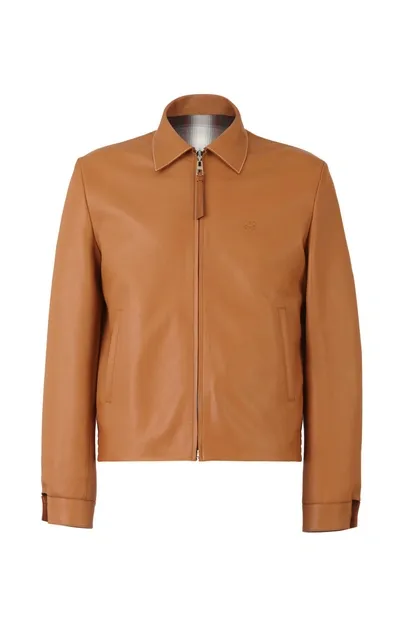 Loewe Klassische Lederjacke In Beige