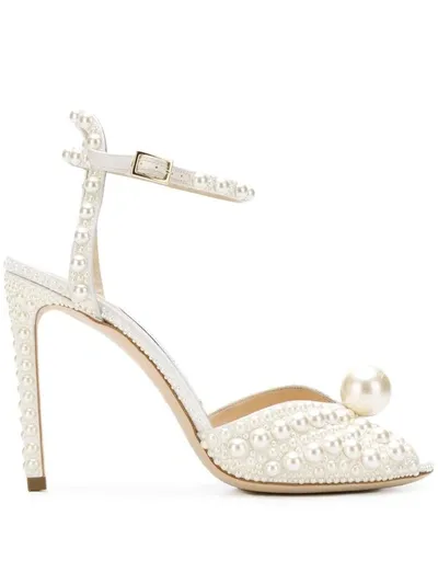 Jimmy Choo Sacora 100 Sandals In White