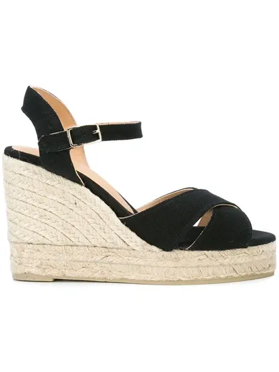 Castaã±er Blaudell Wedge Espadrilles In Black