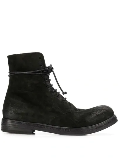 Marsèll Suede Ankle Boots In Black