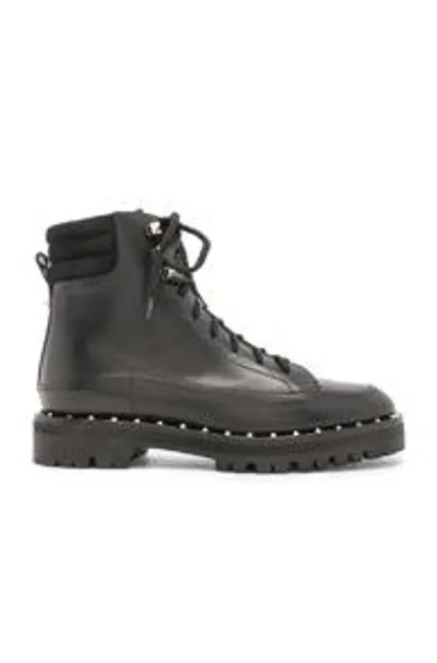 Valentino Garavani Rockstud Hiking Boots In Black