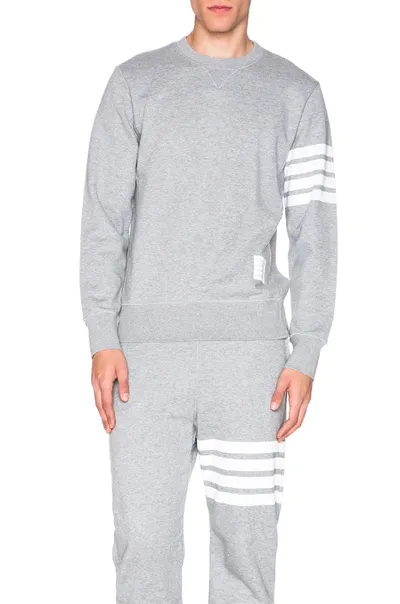 Thom Browne Classic Sweatshirt In Light Heather Grey