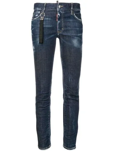 Dsquared2 Skinny Boyfriend Jeans In Blue