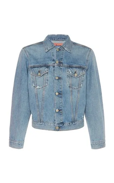 Acne Studios Boxy Denim Jacket In Blue