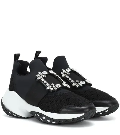 Roger Vivier Viv Run Sneakers In Black