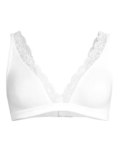 Hanro Sensation Soft Cup Stretch-cotton Bra In White