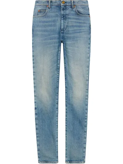 Gucci Stonewashed Skinny Jeans In Blue