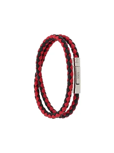 Tod's Woven Bracelet In Red