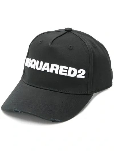 Dsquared2 Baseball Cap In Nero Bian