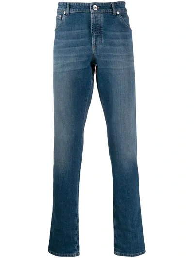 Brunello Cucinelli Lightweight Denim Trousers In Blue