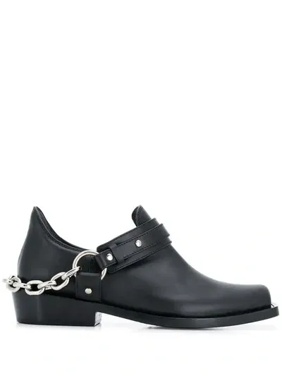 Rabanne Chain-trimmed Ankle Boots In Black