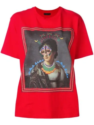 Etro Painting Print T-shirt In Red