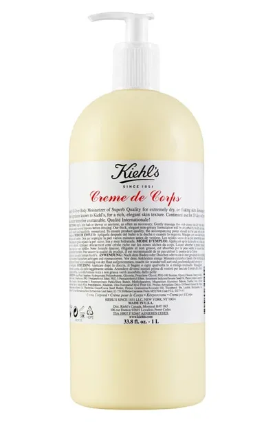 Kiehl's Since 1851 Crème De Corps Refillable Hydrating Body Lotion With Squalane 33.8 oz/ 1 L In No Color