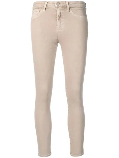 L Agence L'agence Margot High Rise Skinny Jeans In Nude White In Biscuit