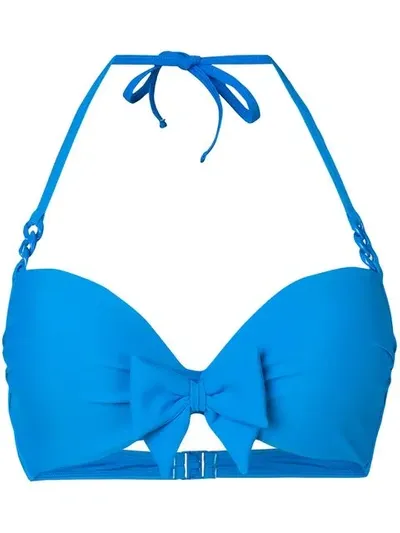 Marlies Dekkers Papillon Plunge Balcony Bikini Top In Blue