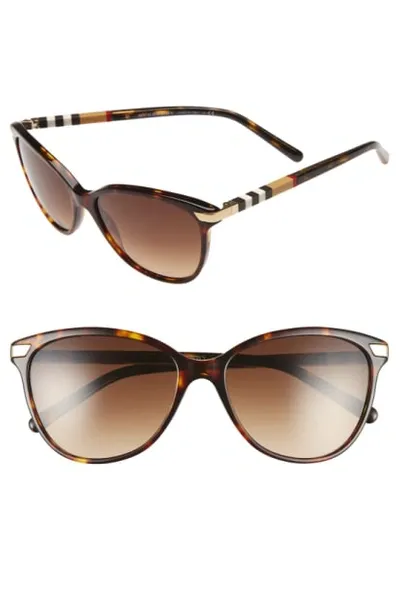 Burberry Icon Stripe Cat-eye Sunglasses In Brown Gradient