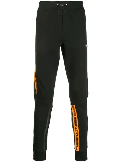 Philipp Plein Logo Tape Track Pants In Black