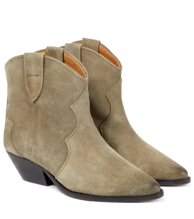 Isabel Marant Dewina Suede Ankle Boots In Brown