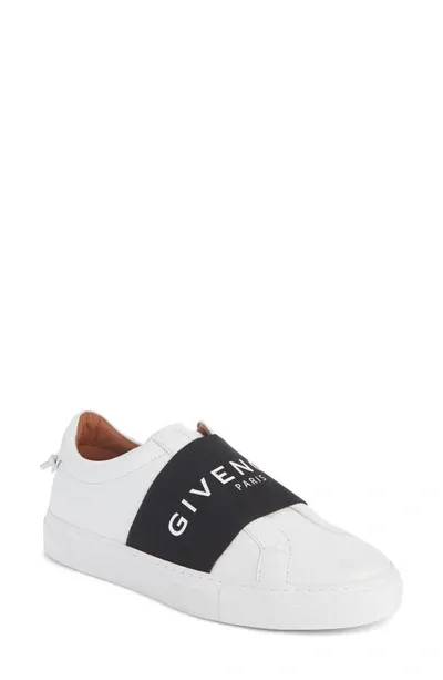 Givenchy Urban Street Logo-print Leather Slip-on Sneakers In White