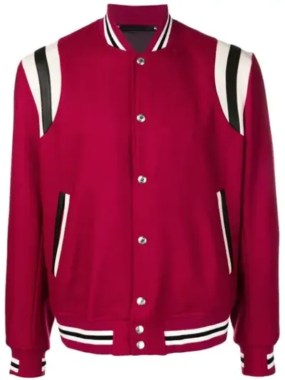 Paul Smith Bomberjacke Mit Streifen In Red