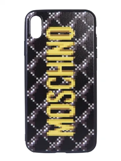 Moschino Logo-print Iphone Xs Max Case In Black Multi